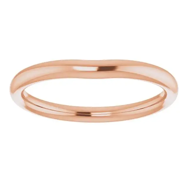 14K Rose Band for Round Ring - Image 3