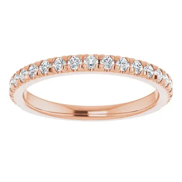 14K Rose French-Set Matching Band Mounting - Image 3