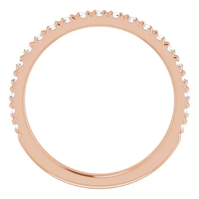 14K Rose French-Set Matching Band Mounting - Image 4