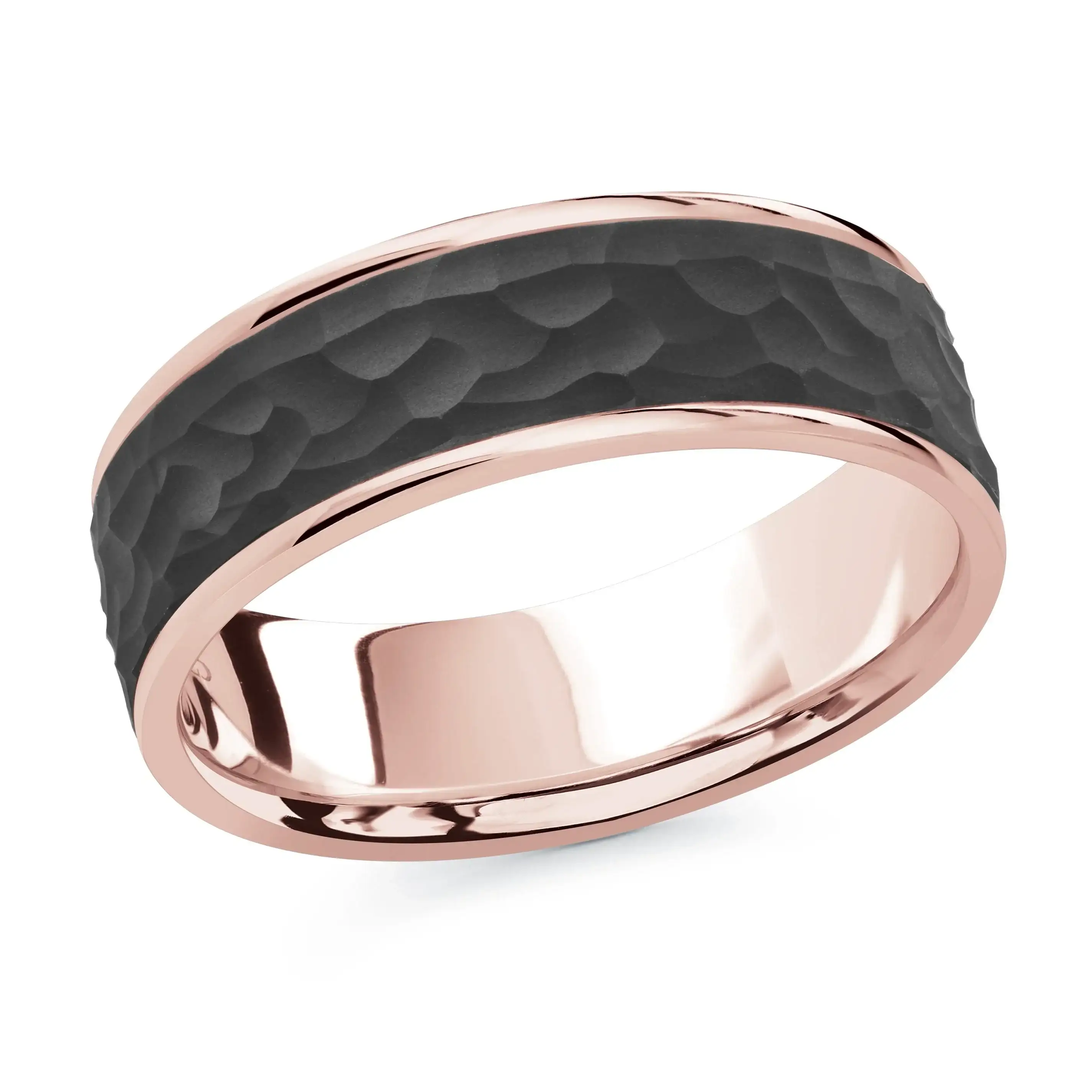 14K Rose Gold Ring from the Noir Collection by Malo - MRDA-078-7P