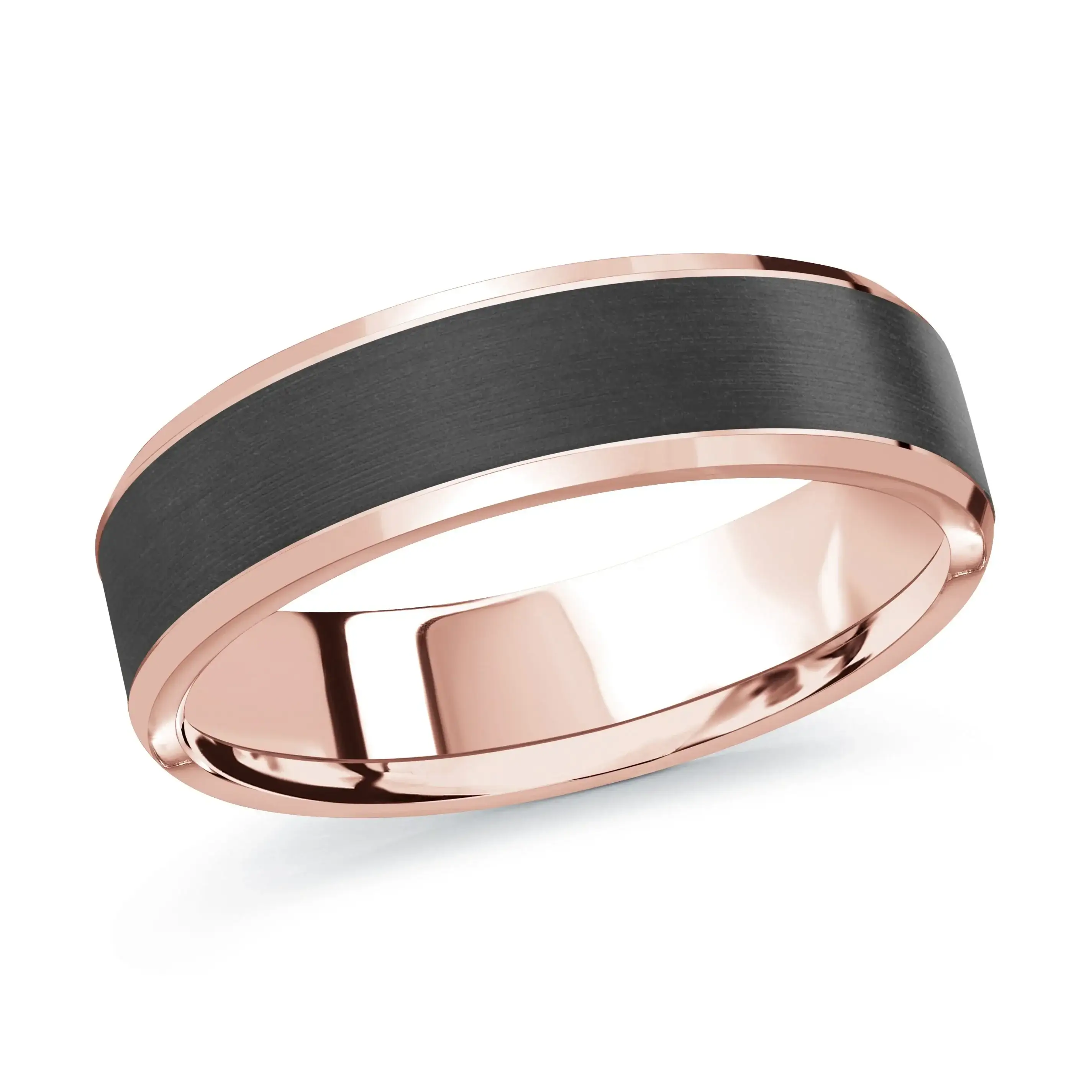14K Rose Gold Ring from the Noir Collection by Malo - MRDA-093-6P