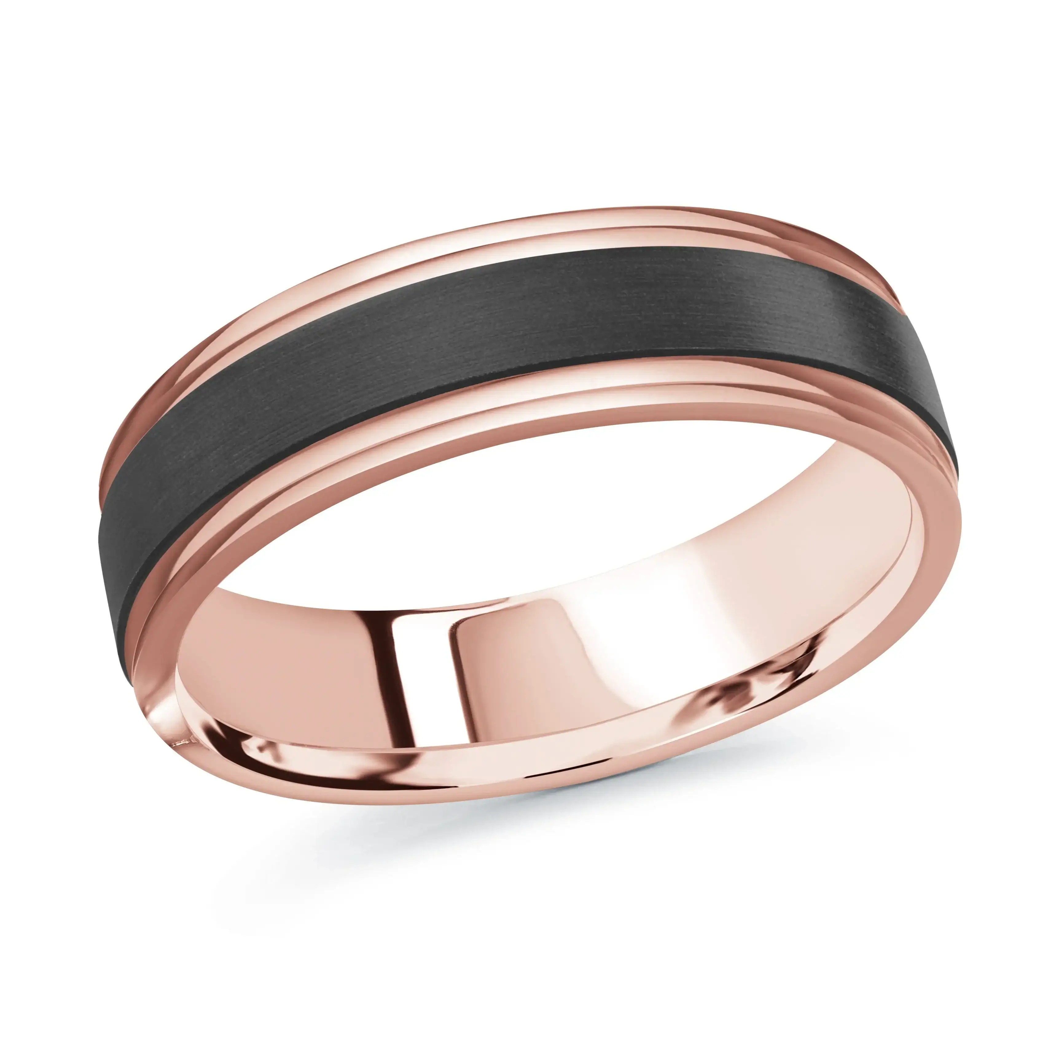 14K Rose Gold Ring from the Noir Collection by Malo - MRDA-097-6P