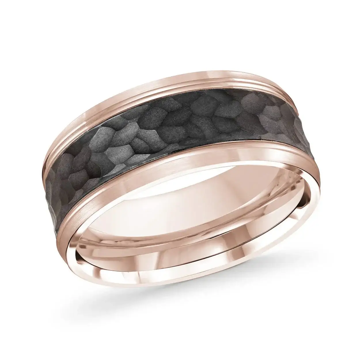 14K Rose Gold Ring from the Noir Collection by Malo - MRDA-121-7P - Image 2