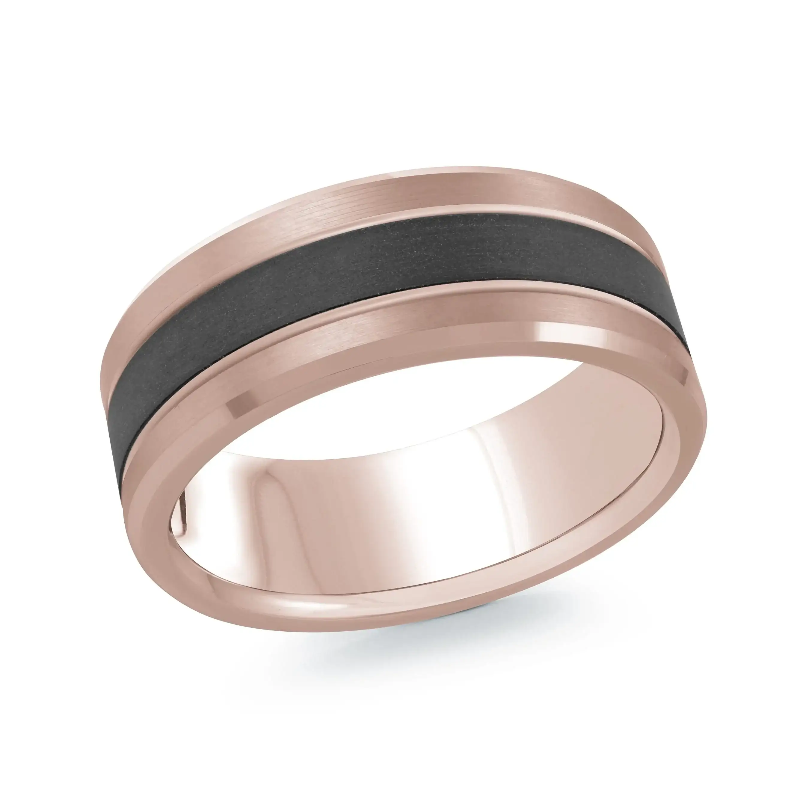 14K Rose Gold Ring from the Noir Collection by Malo - MRDA-135-8P