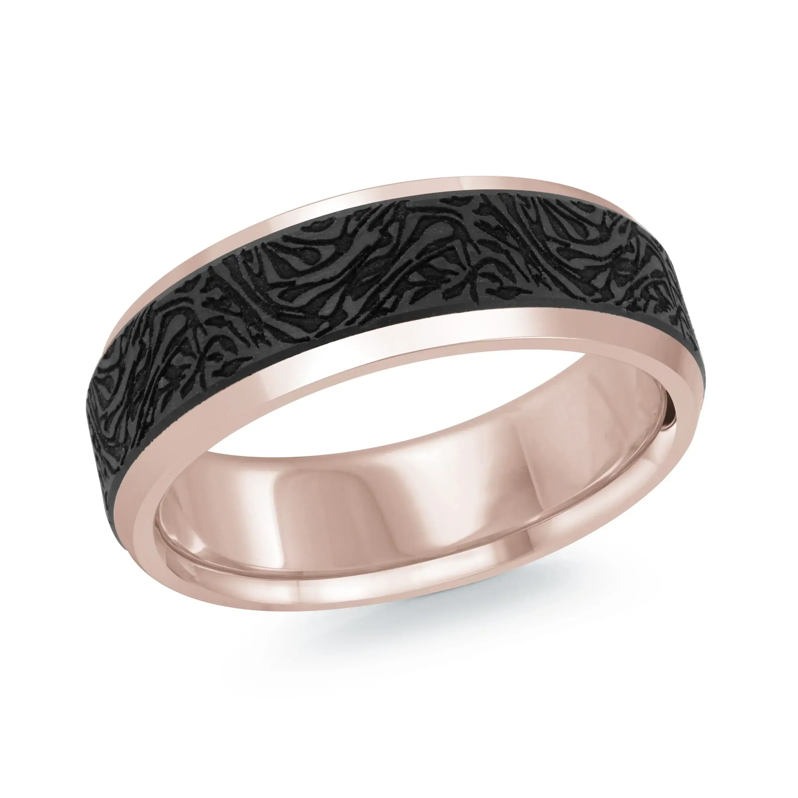 14K Rose Gold Ring from the Noir Collection by Malo - MRDA-142-7P