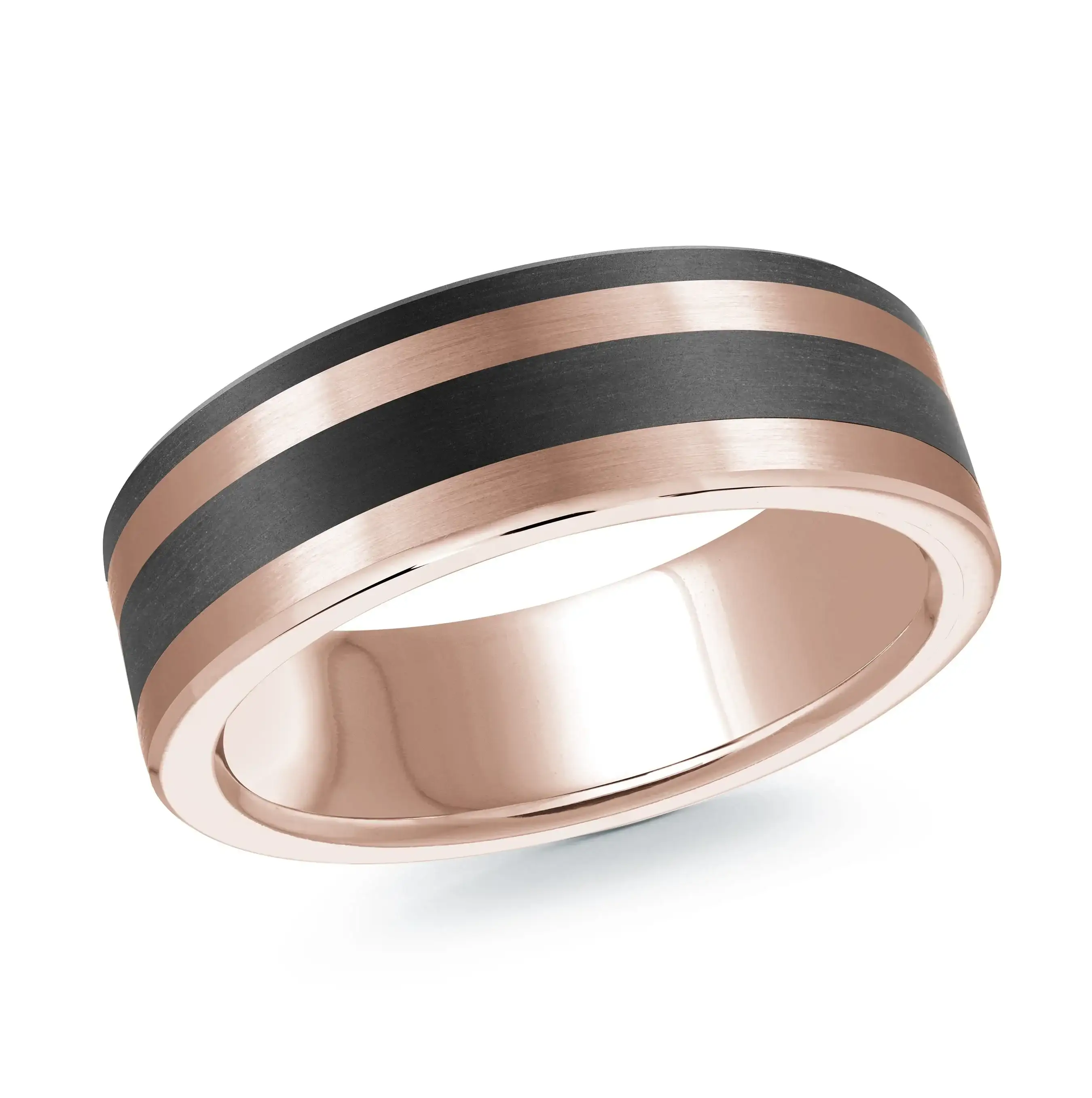 14K Rose Gold Ring from the Noir Collection by Malo - MRDA-154-7P