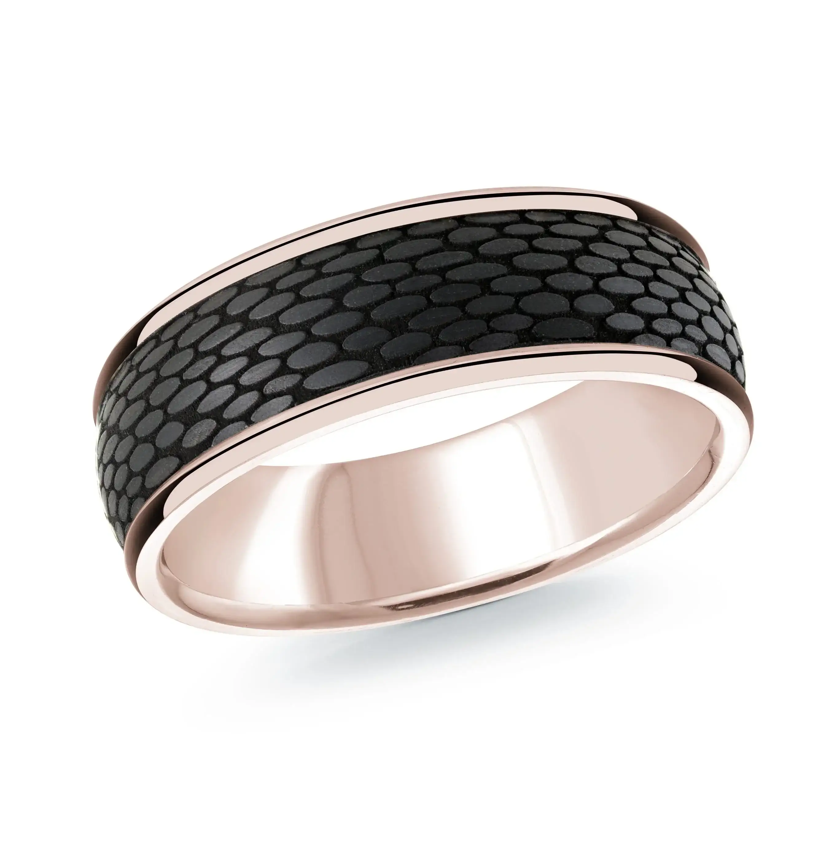 14K Rose Gold Ring from the Noir Collection by Malo - MRDA-167-7P