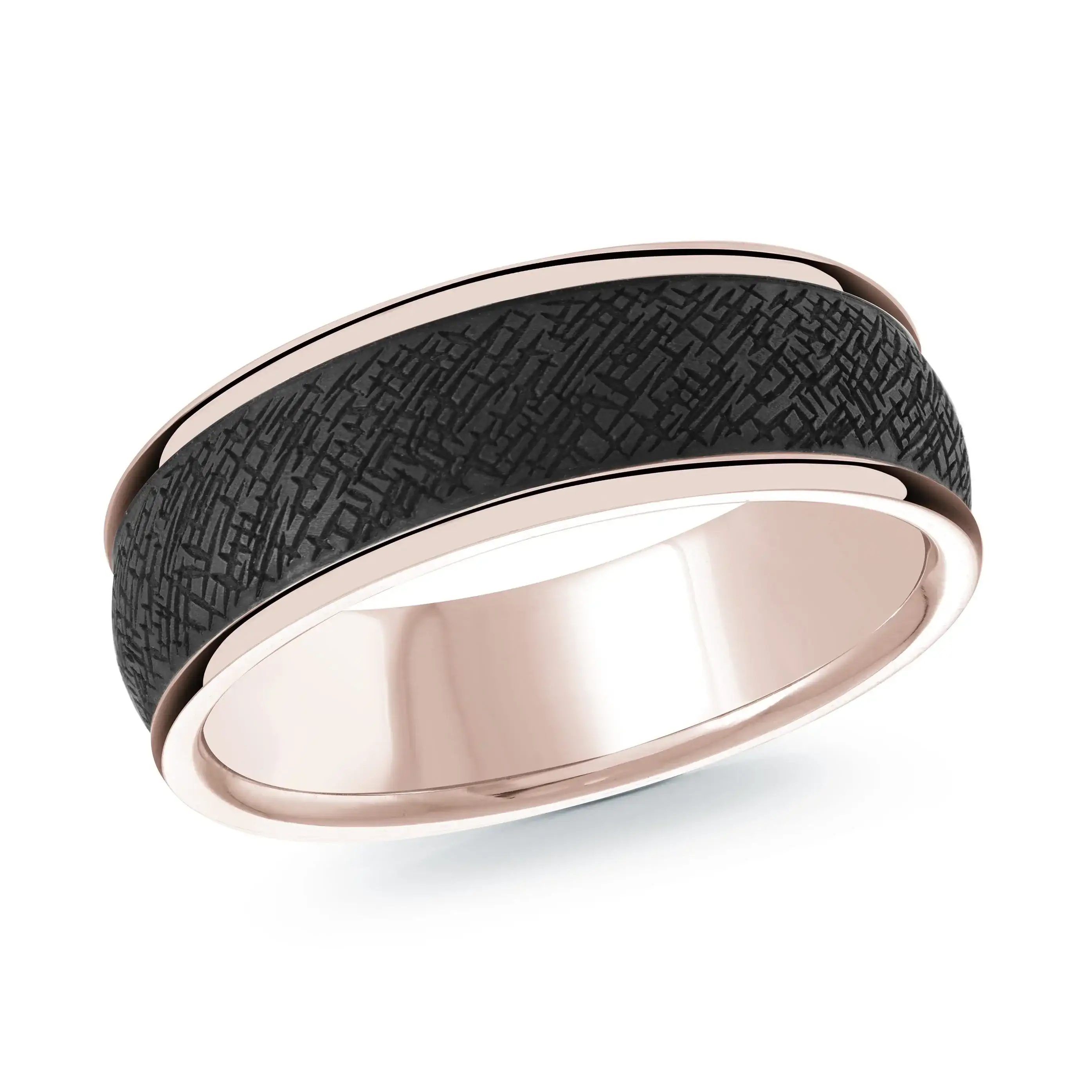 14K Rose Gold Ring from the Noir Collection by Malo - MRDA-168-7P