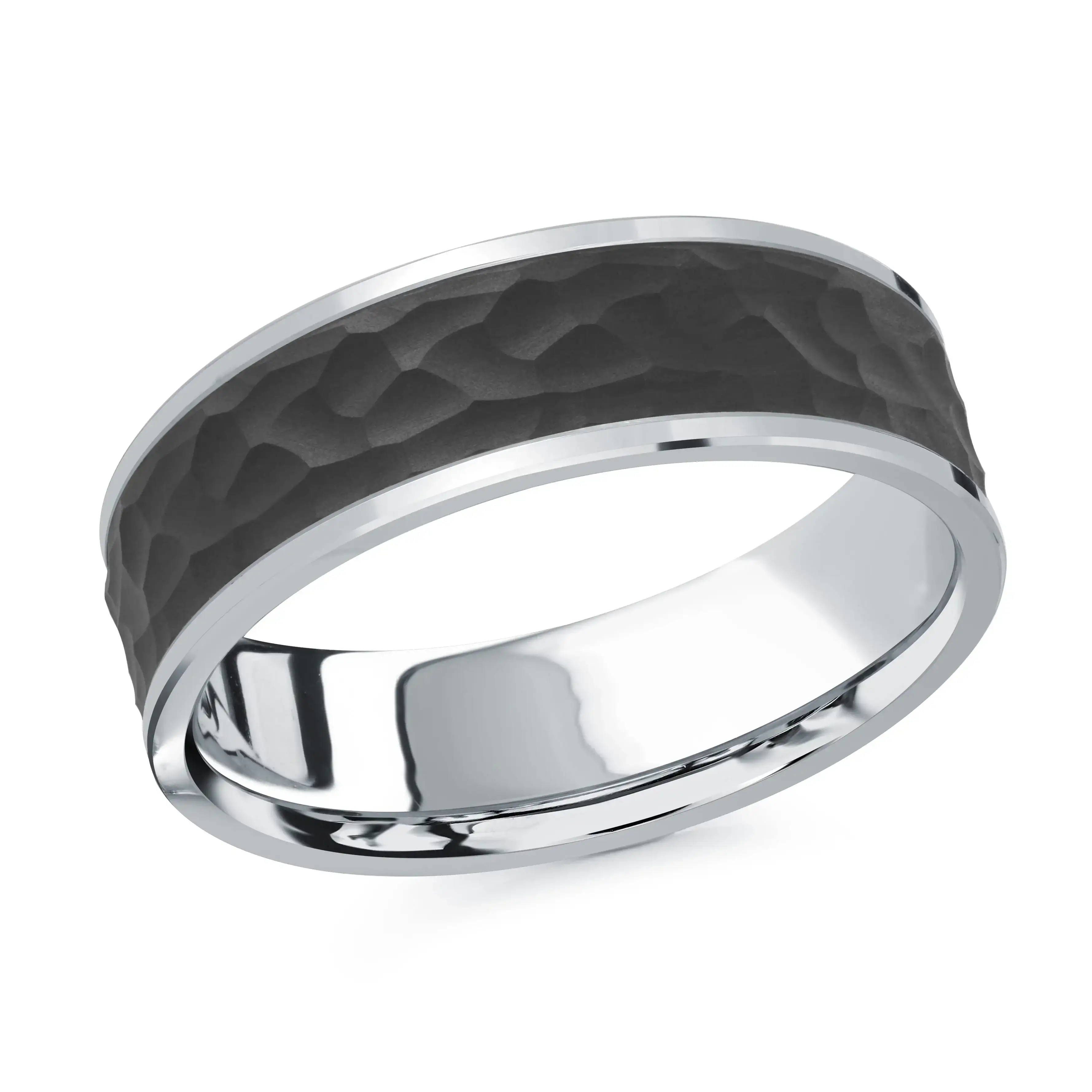 14K White Gold Ring from the Noir Collection by Malo - MRDA-076-7W