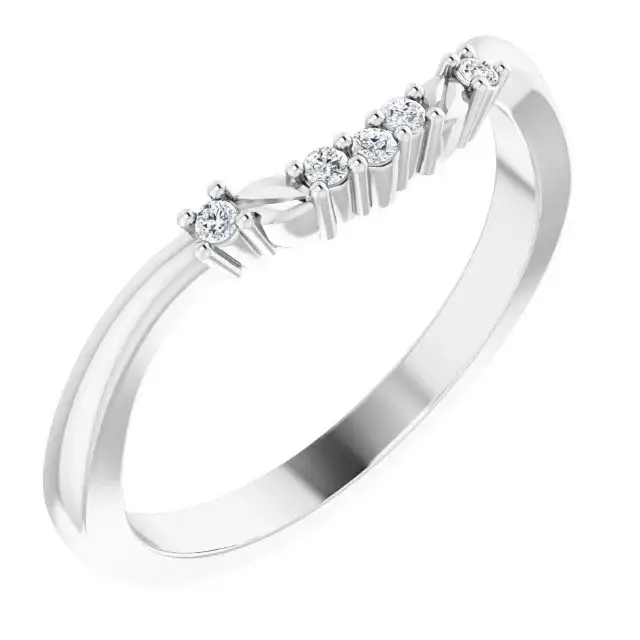 14K White Matching Band Mounting