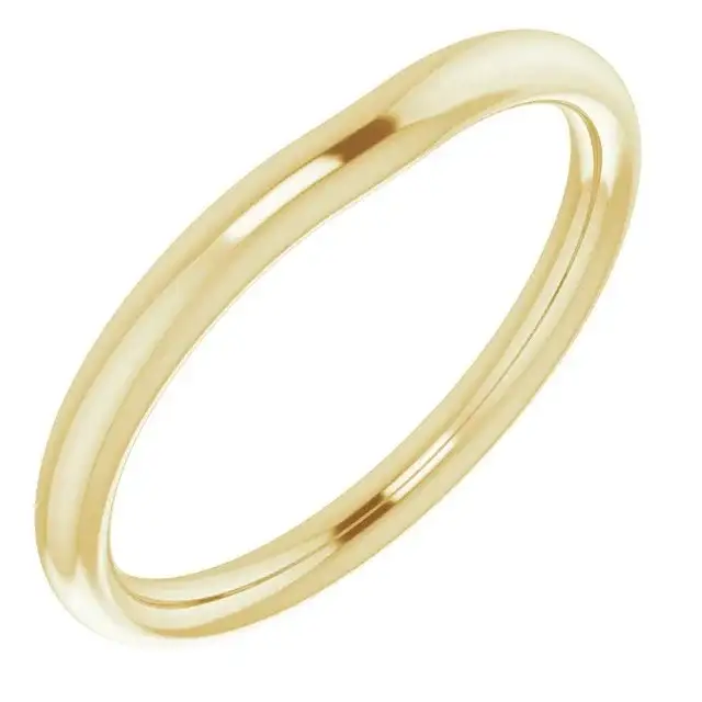 14K Yellow Band for Round Ring