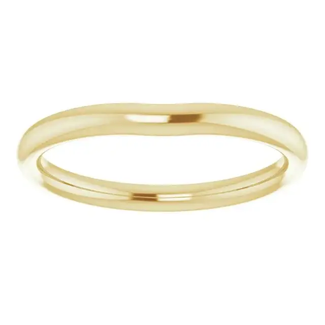 14K Yellow Band for Round Ring - Image 3