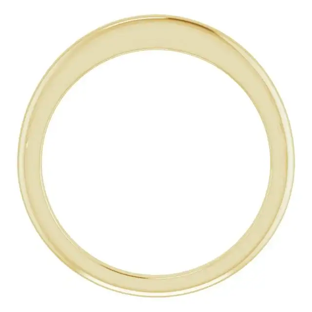 14K Yellow Band for Round Ring - Image 2