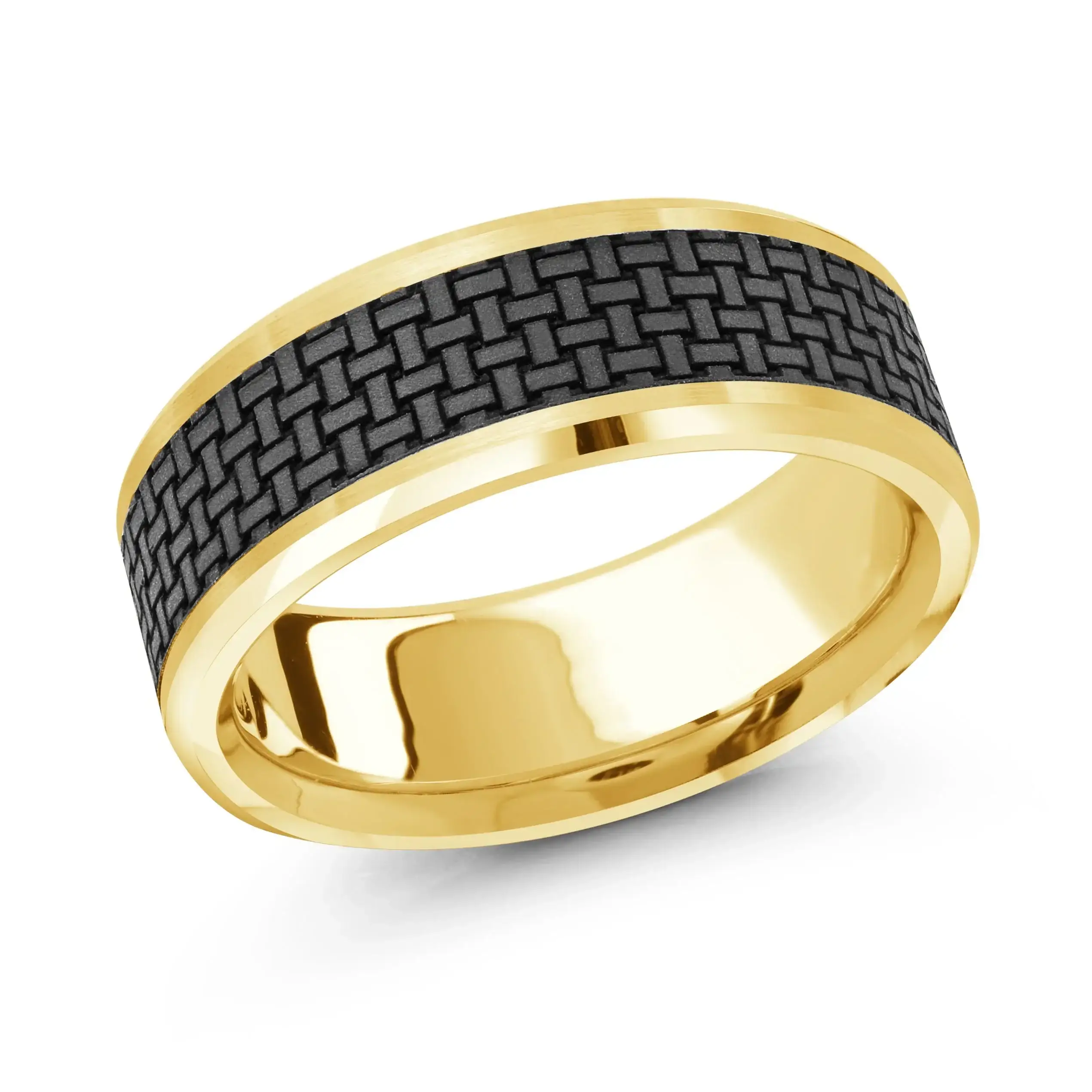 14K Yellow Gold Ring from the Noir Collection by Malo - MRDA-043-8Y