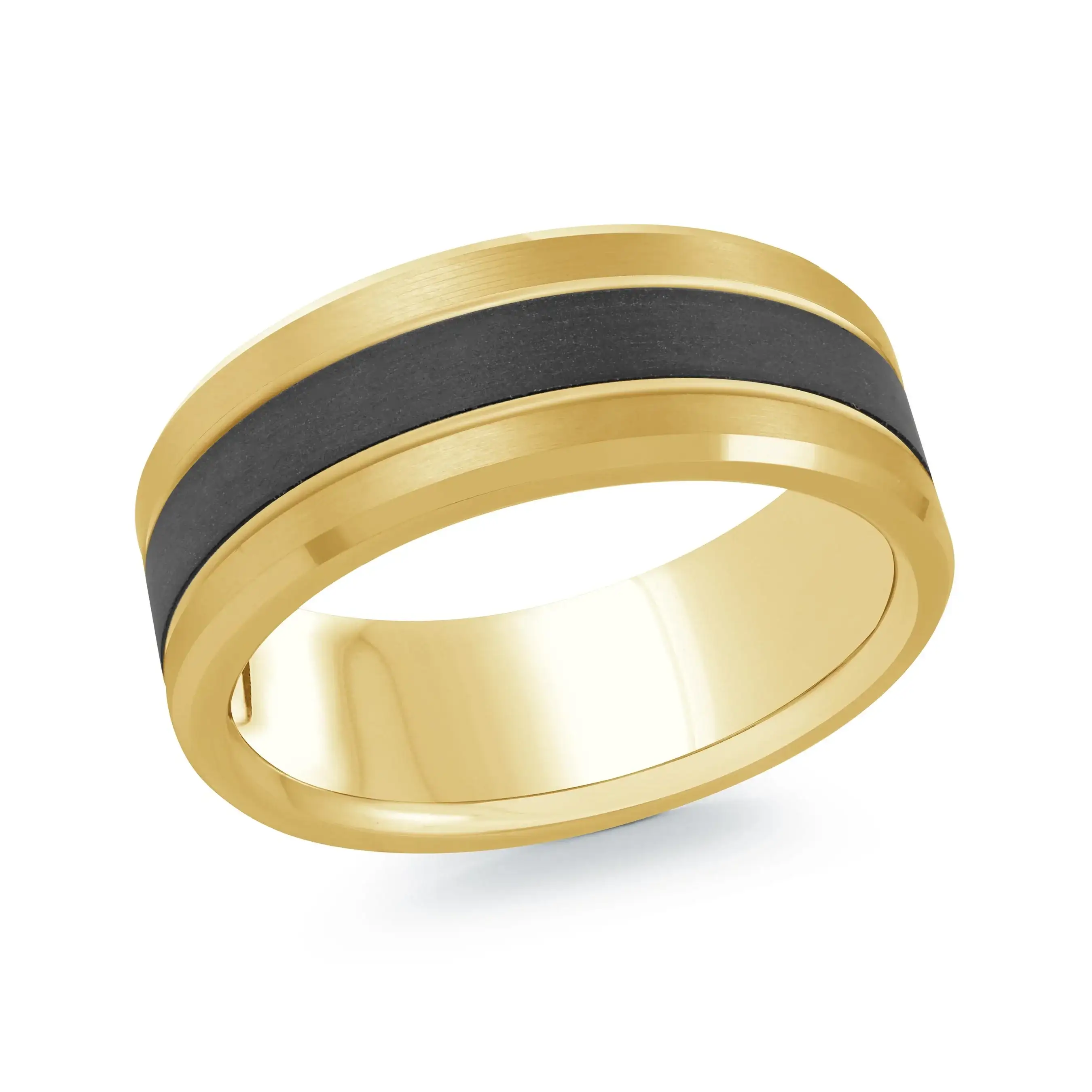 14K Yellow Gold Ring from the Noir Collection by Malo - MRDA-135-8Y