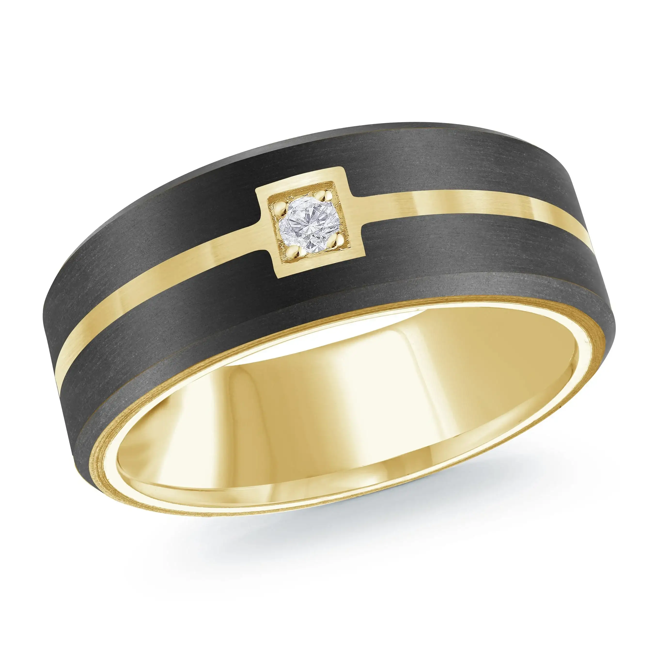 14K Yellow Gold Ring from the Noir Collection by Malo - MRDA-159-8Y