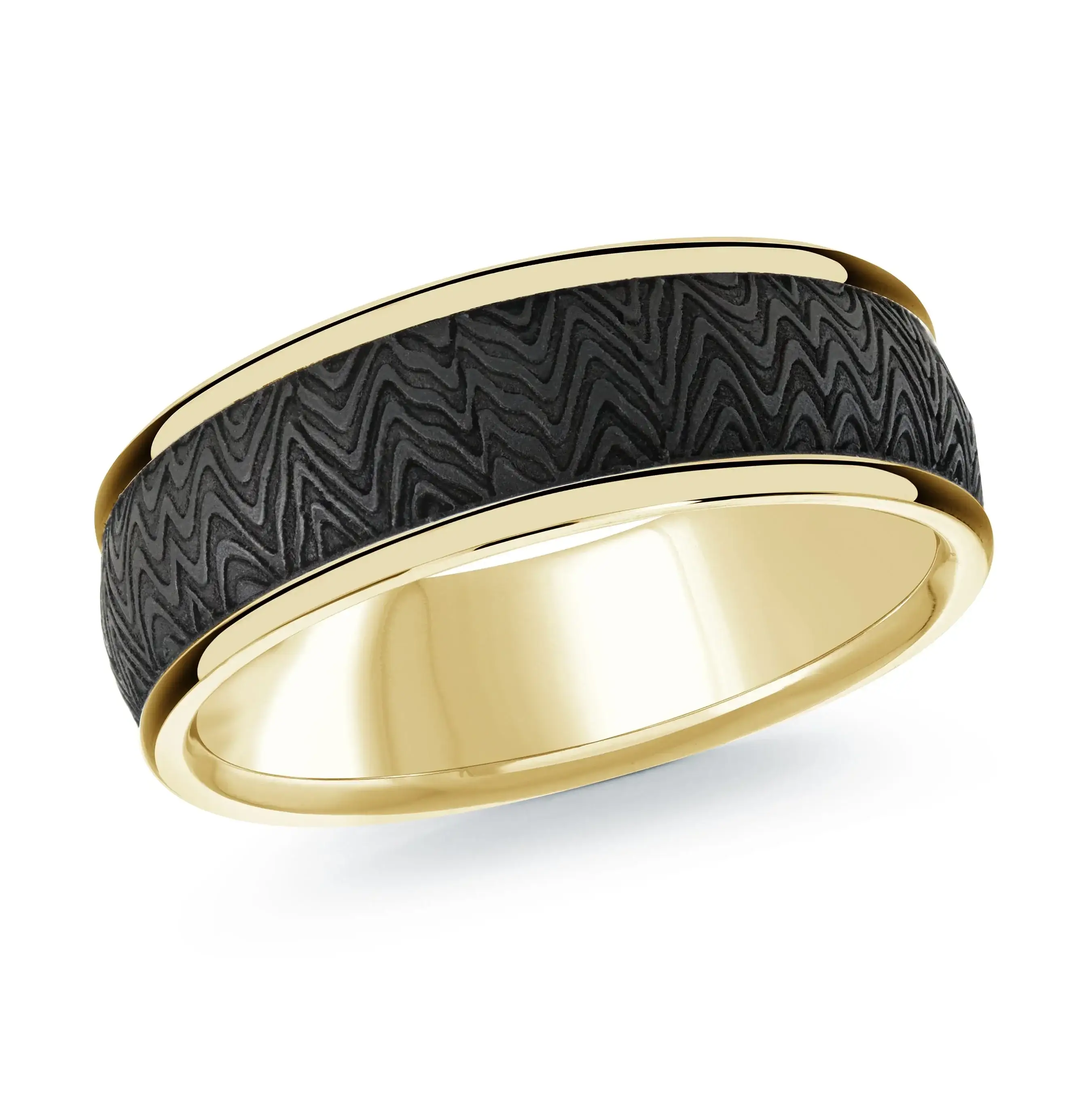 14K Yellow Gold Ring from the Noir Collection by Malo - MRDA-165-7Y
