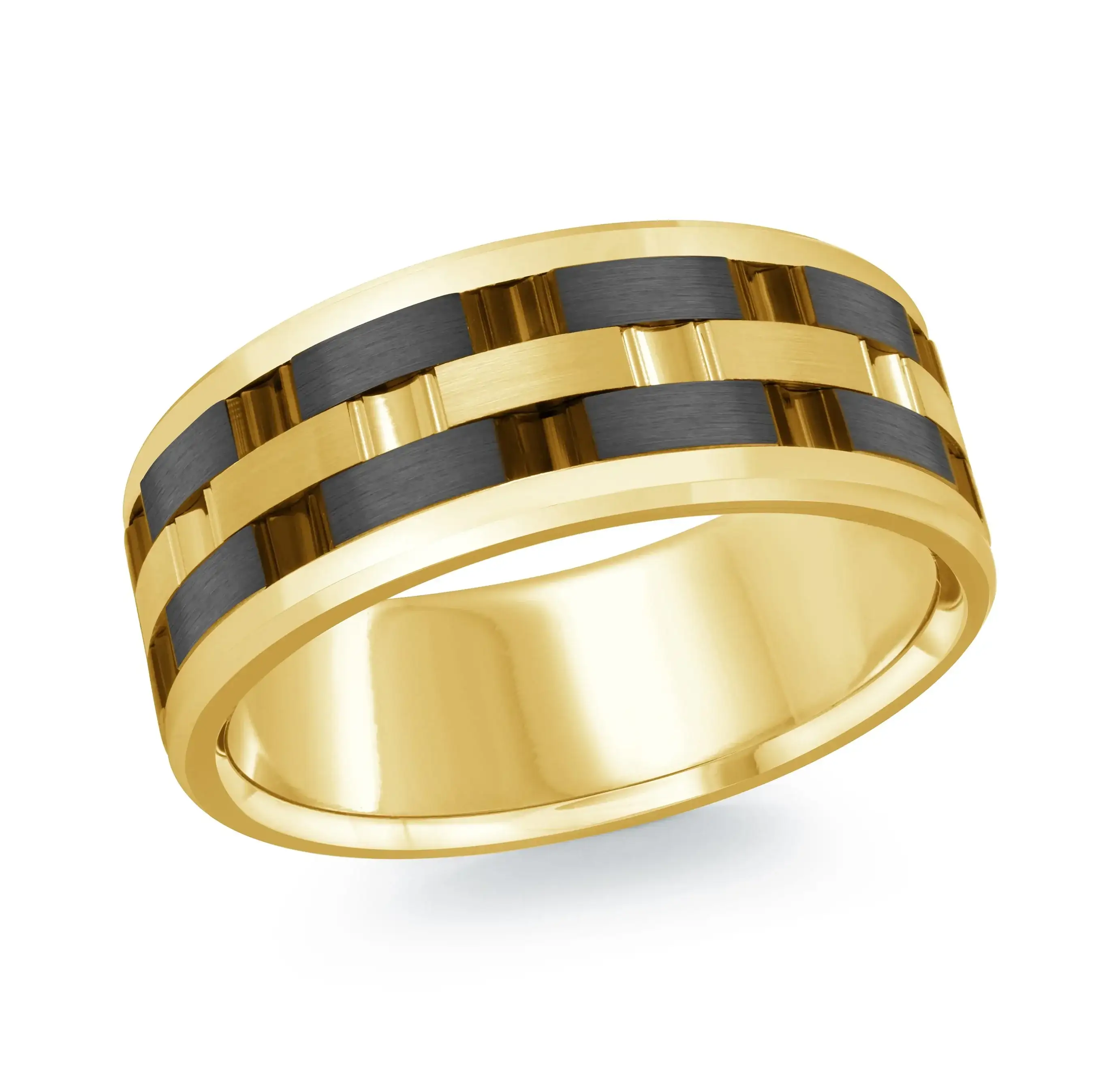 14K Yellow Gold Ring from the Titanium Collection by Malo - MRDTI-002-8Y