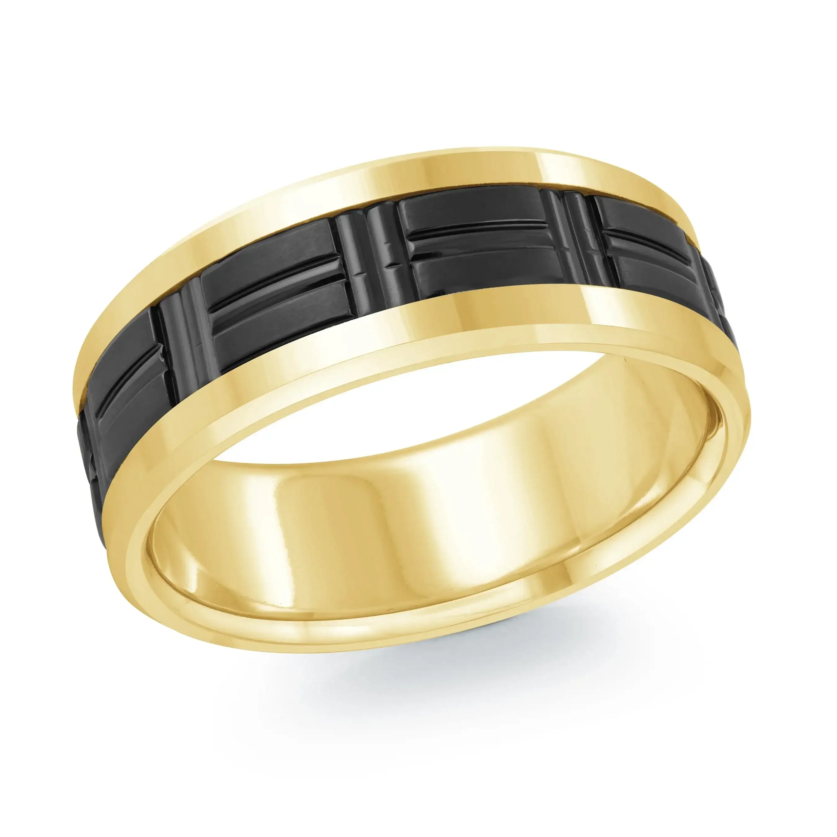14K Yellow Gold Ring from the Titanium Collection by Malo - MRDTI-006-8Y