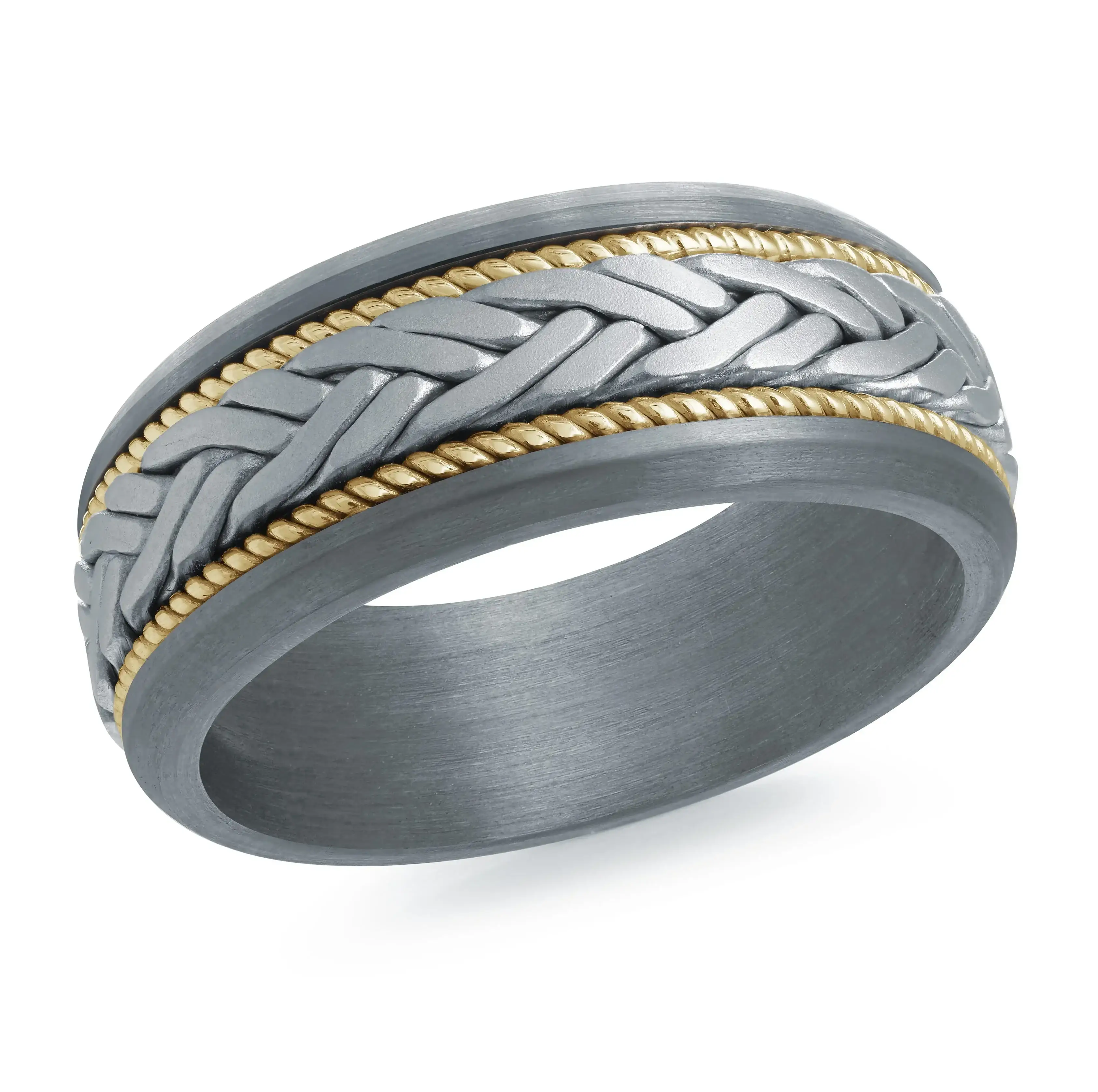 14K Yellow Gold with 14K White Gold Ring from the Tantalum Collection by Malo - MRDTC-027-8YW