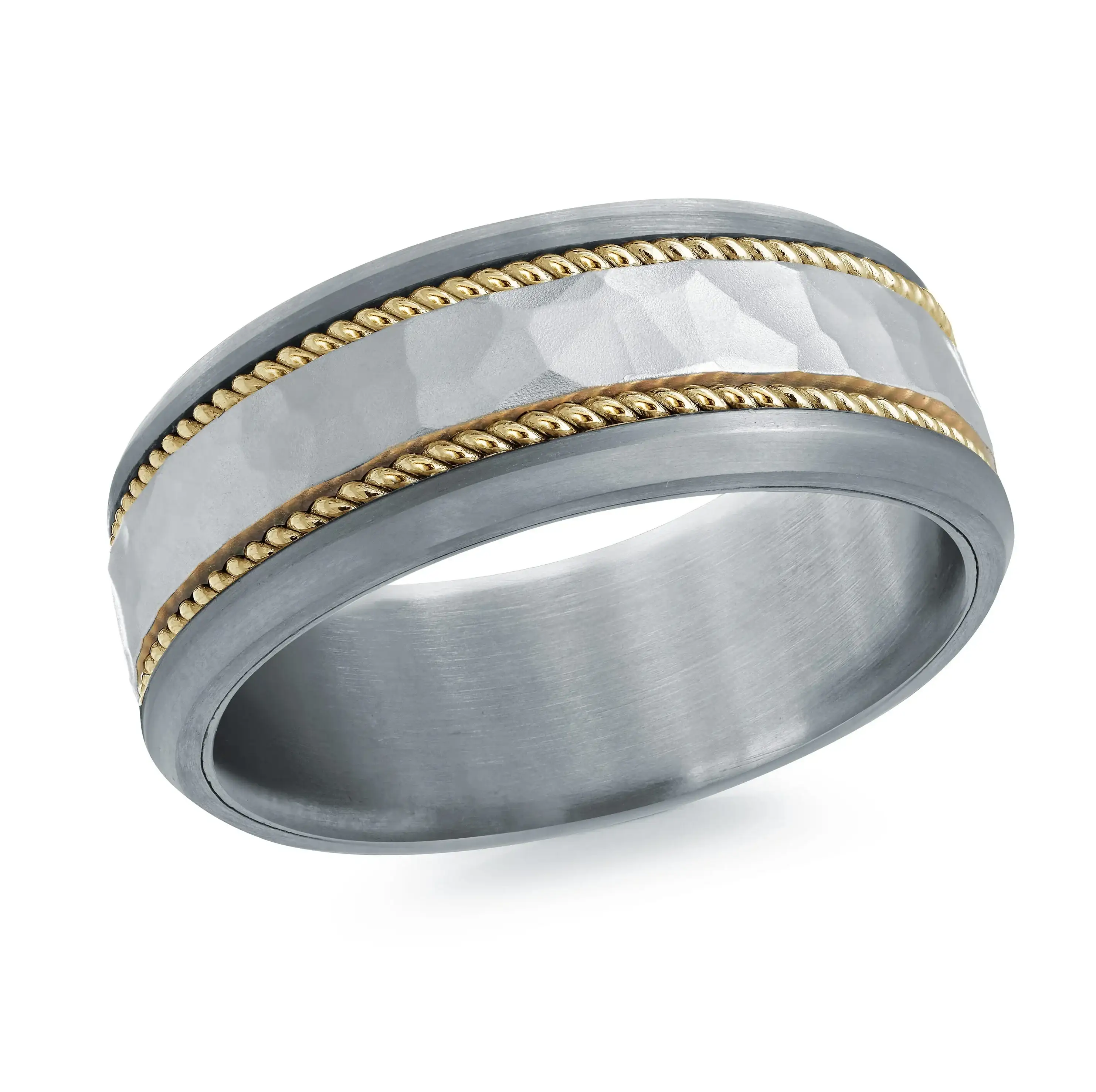 14K Yellow Gold with 14K White Gold Ring from the Tantalum Collection by Malo - MRDTC-029-8YW