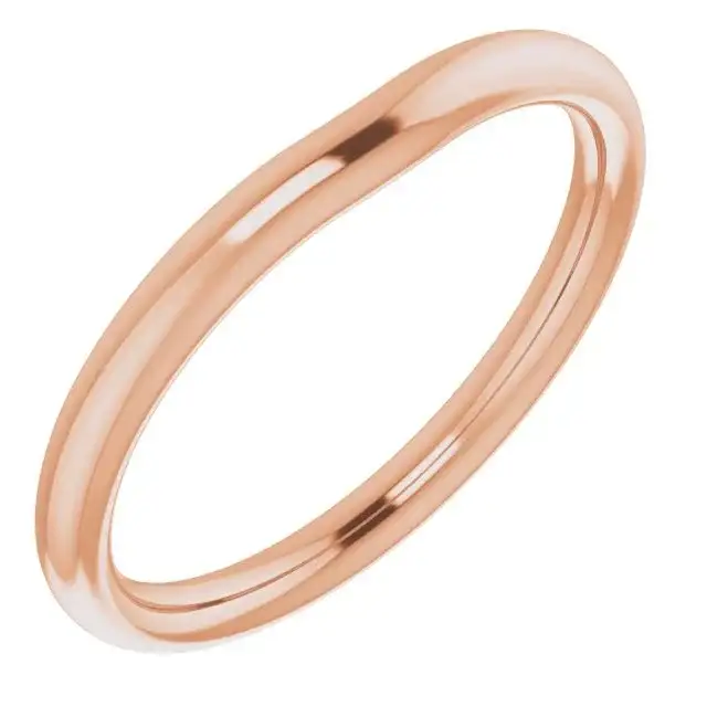 18K Rose Band for Round Ring