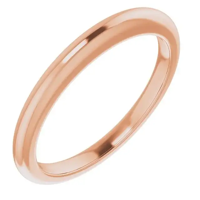 18K Rose Band for Round Ring