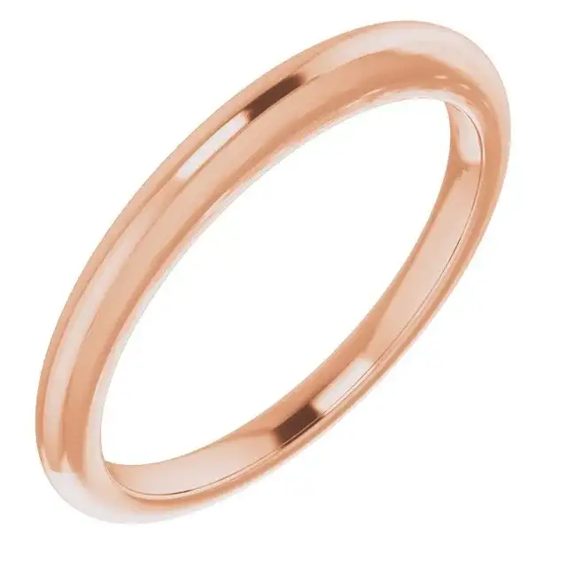 18K Rose Band for Round Ring
