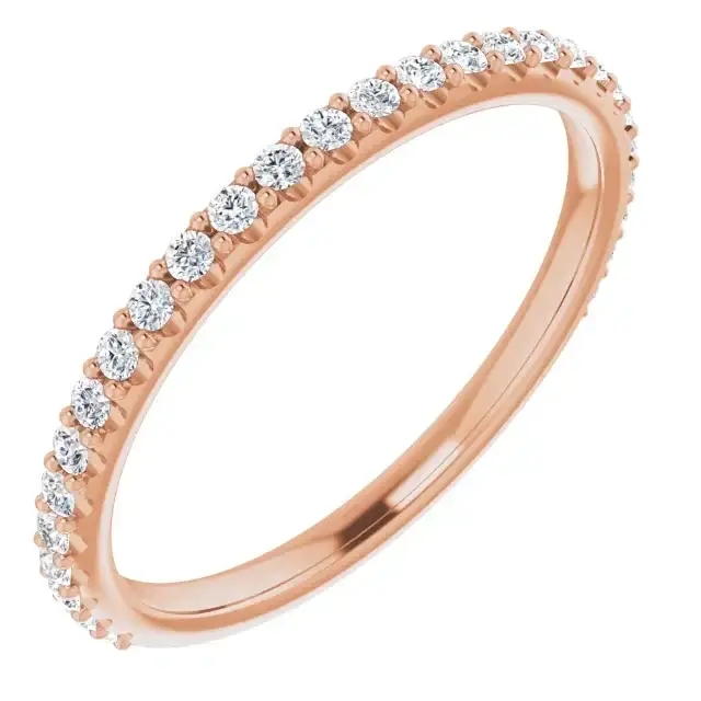 14K Rose Gold Accented Matching Band