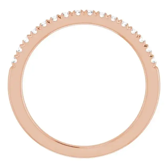 14K Rose Gold Accented Matching Band - Image 5