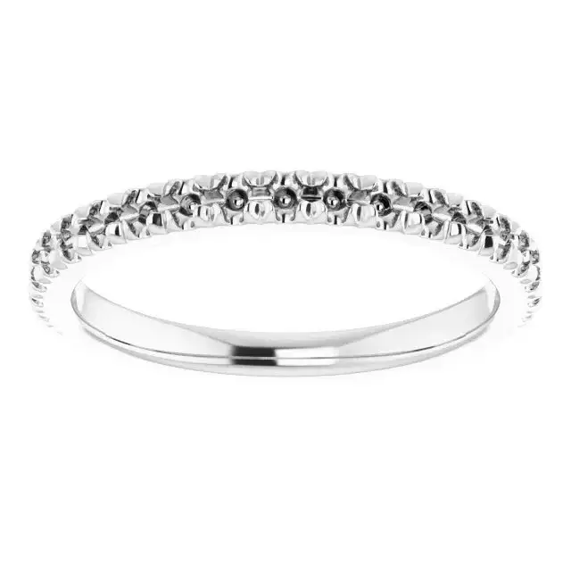 18K White French-Set Matching Band Mounting - Image 3