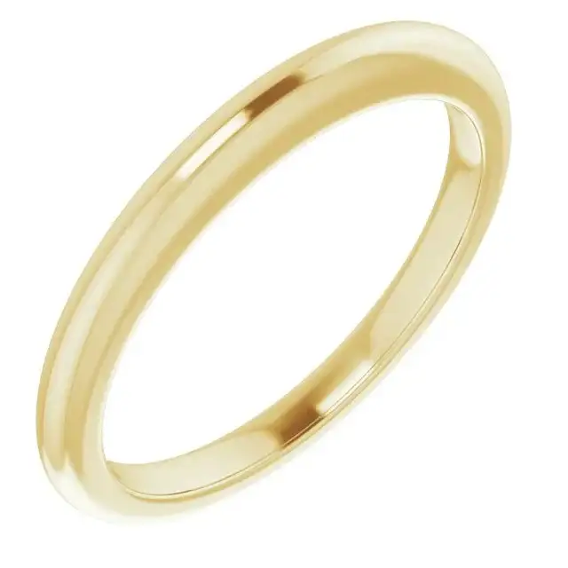 18K Yellow Band for Round Ring