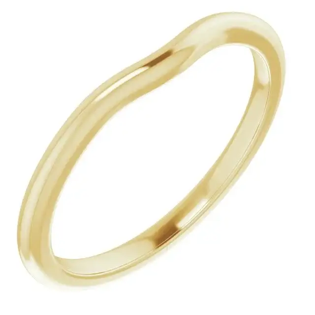 18K Yellow Band for Oval Ring