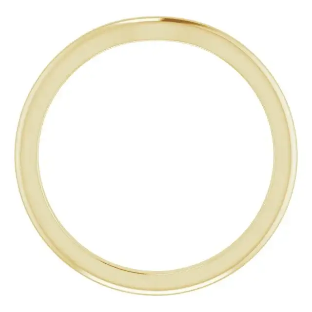 18K Yellow Band for Oval Ring - Image 2