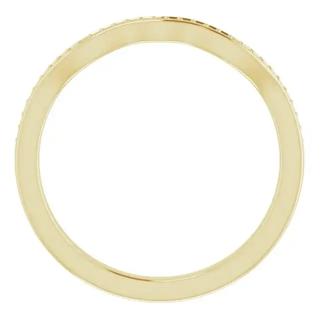 18K Yellow Band Mounting for Round Ring - Image 2