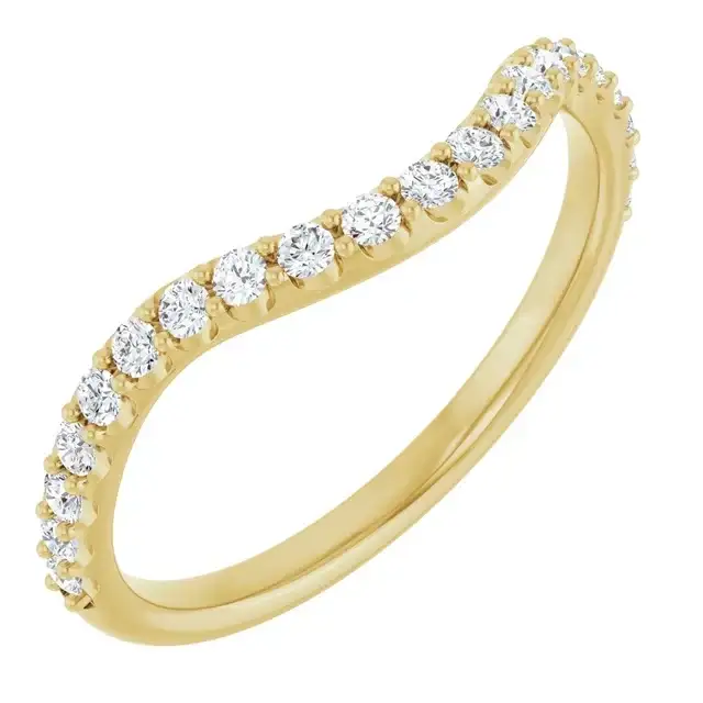 18K Yellow Gold Accented Matching Band