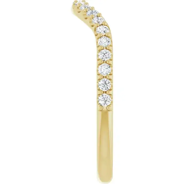 18K Yellow Gold Accented Matching Band - Image 3