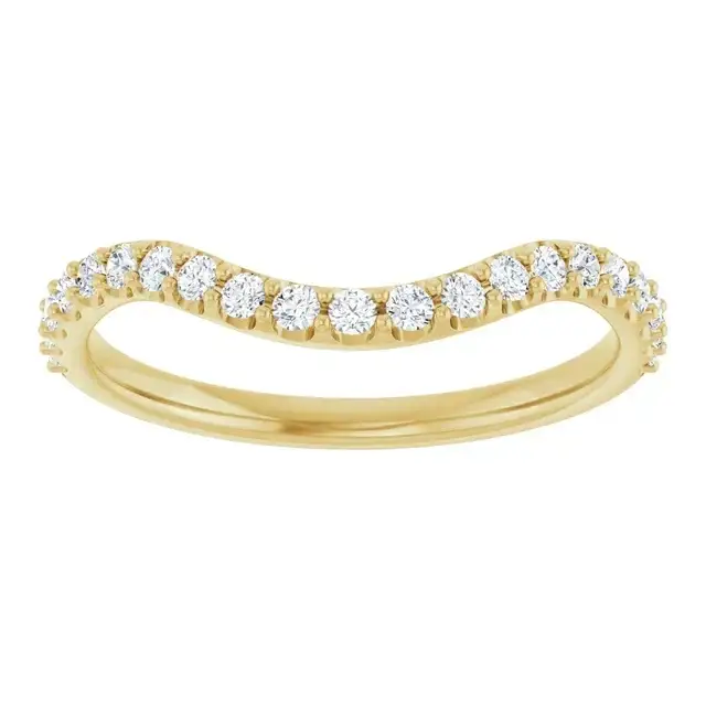 18K Yellow Gold Accented Matching Band - Image 4
