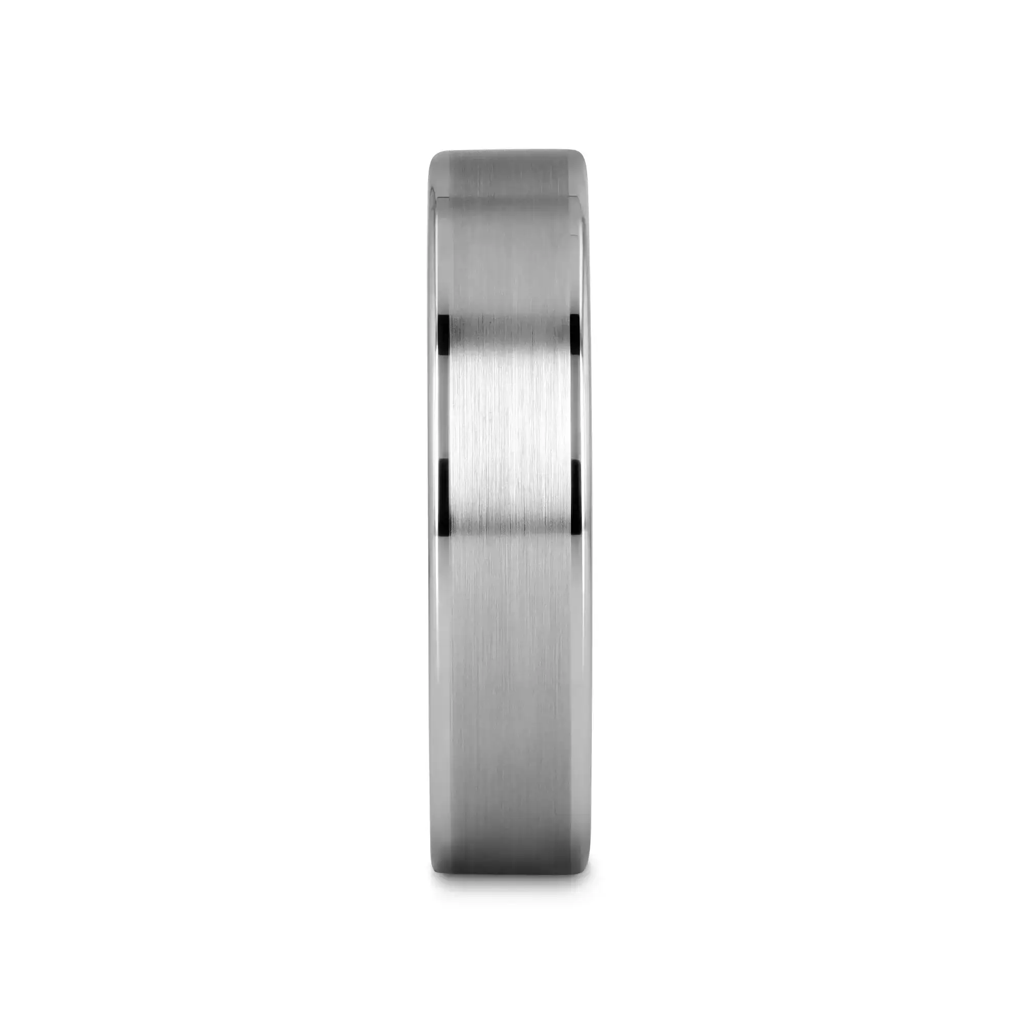 AIRES Flat Brush Finish Center Polished Edges Tungsten Carbide Ring - 4mm - 10mm - Image 12