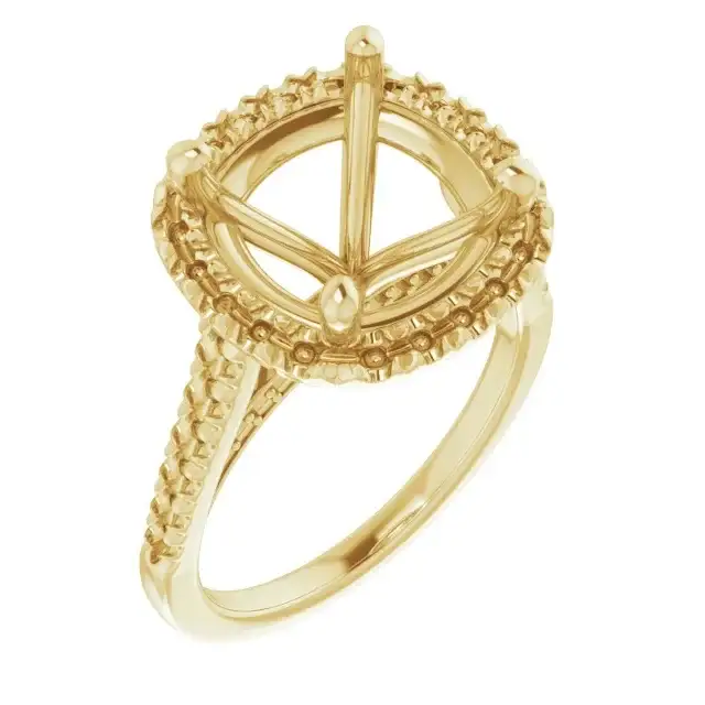 ANGEL Accented Engagement Ring Setting for Cushion Stones - Image 4