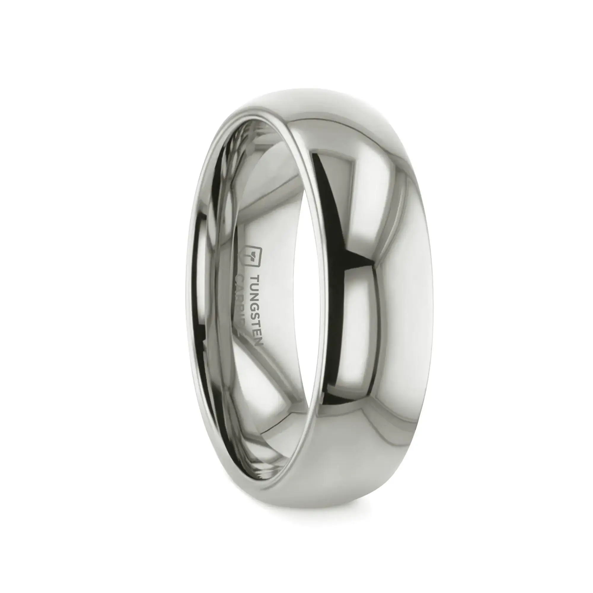 ARLINGTON Domed White Tungsten Ring, 2mm–12mm widths - Image 6