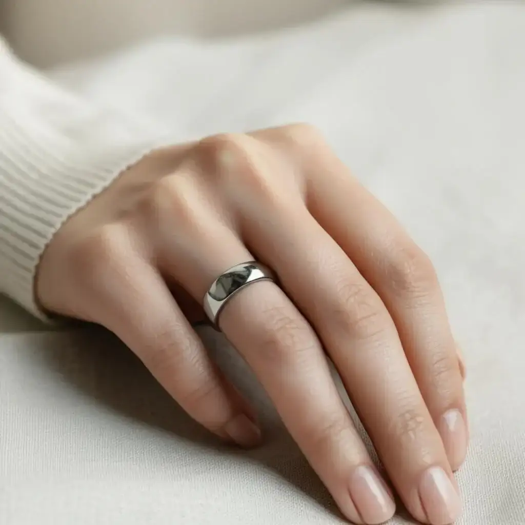 ARLINGTON Domed White Tungsten Ring, 2mm–12mm widths - Image 9