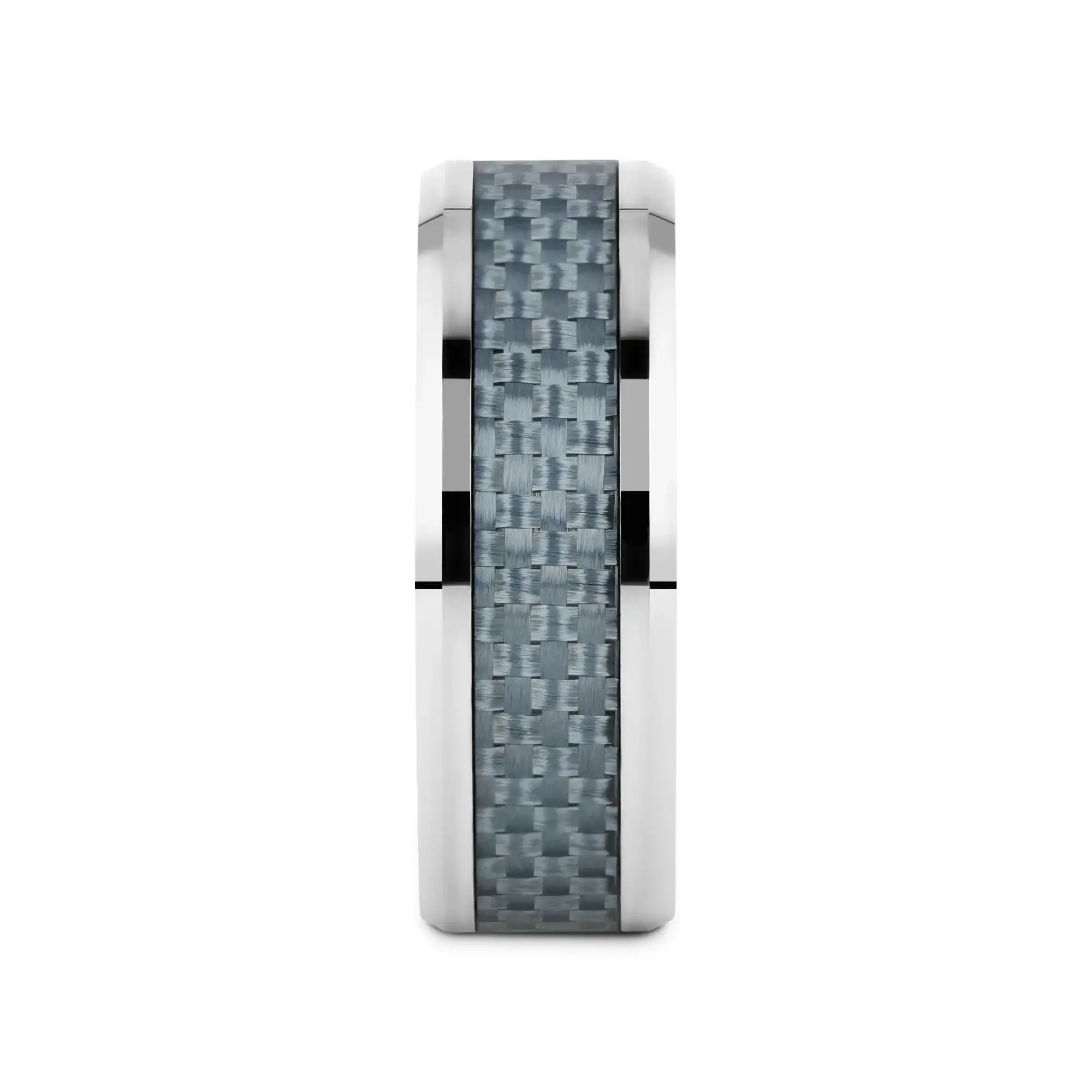AUGUSTUS Blue Carbon Fiber Inlay Tungsten Carbide Band - 4mm - 10mm - Image 2