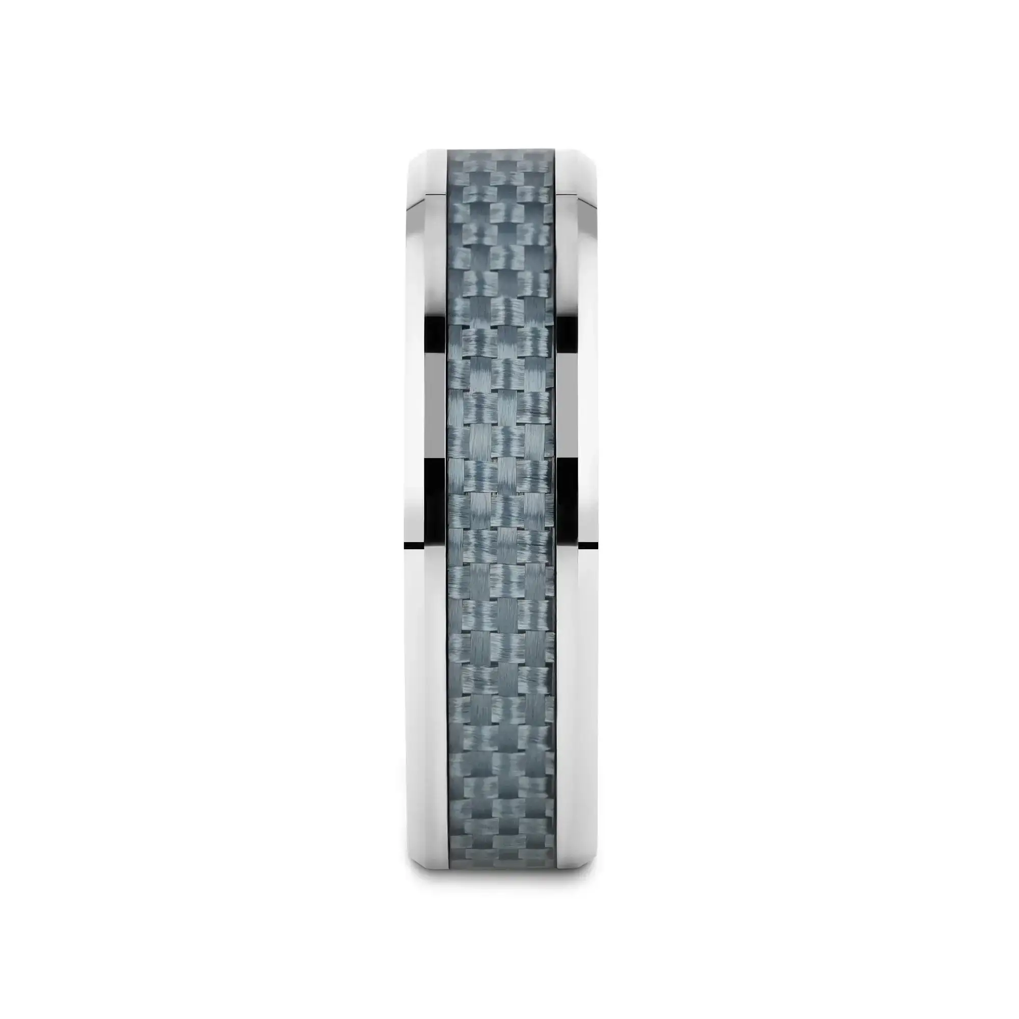 AUGUSTUS Blue Carbon Fiber Inlay Tungsten Carbide Band - 4mm - 10mm - Image 5