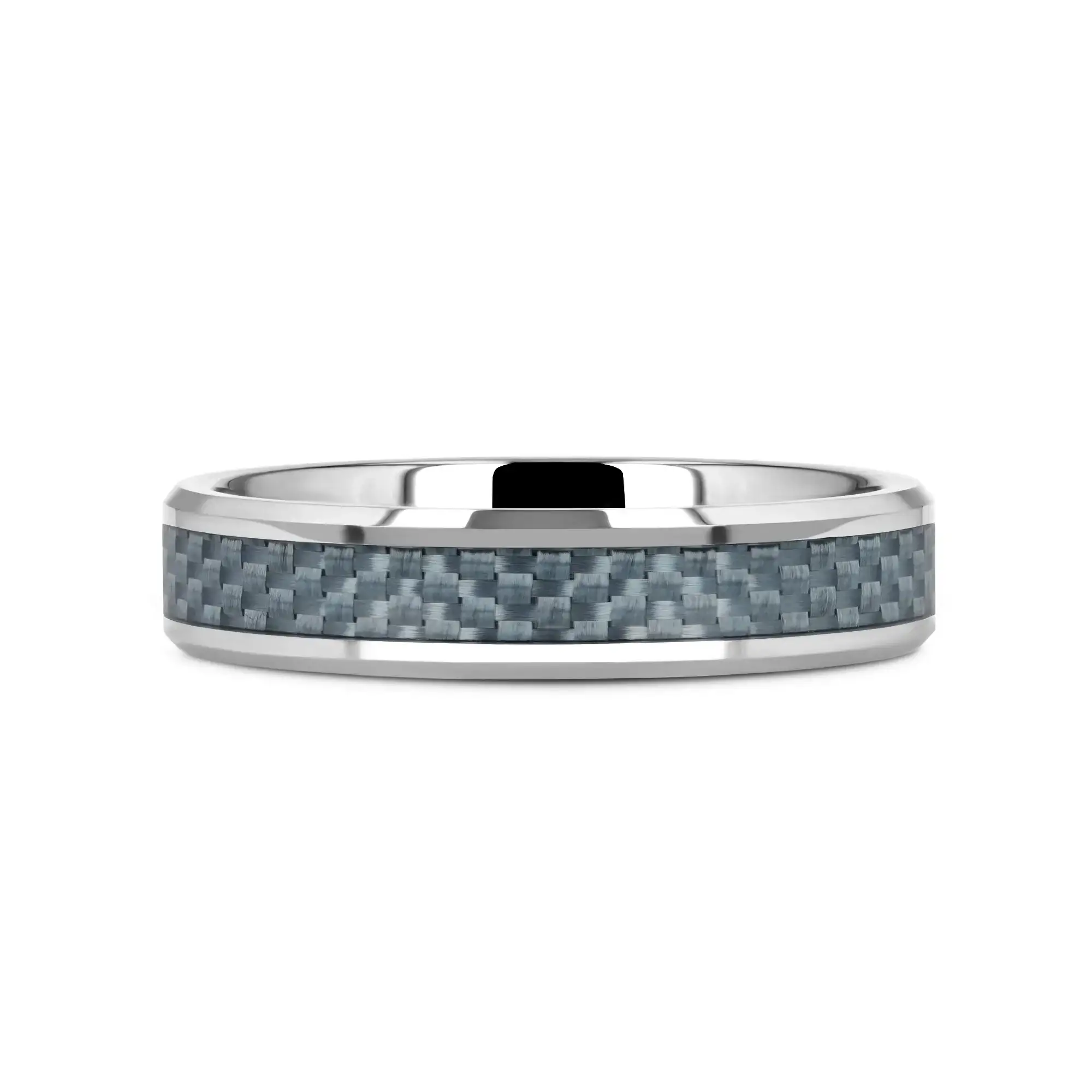 AUGUSTUS Blue Carbon Fiber Inlay Tungsten Carbide Band - 4mm - 10mm - Image 9