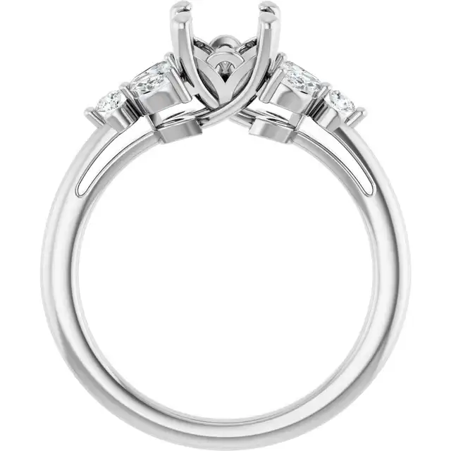 AURELIE Lab Grown Diamond Engagement Ring Setting for Cushion Stones - Image 2