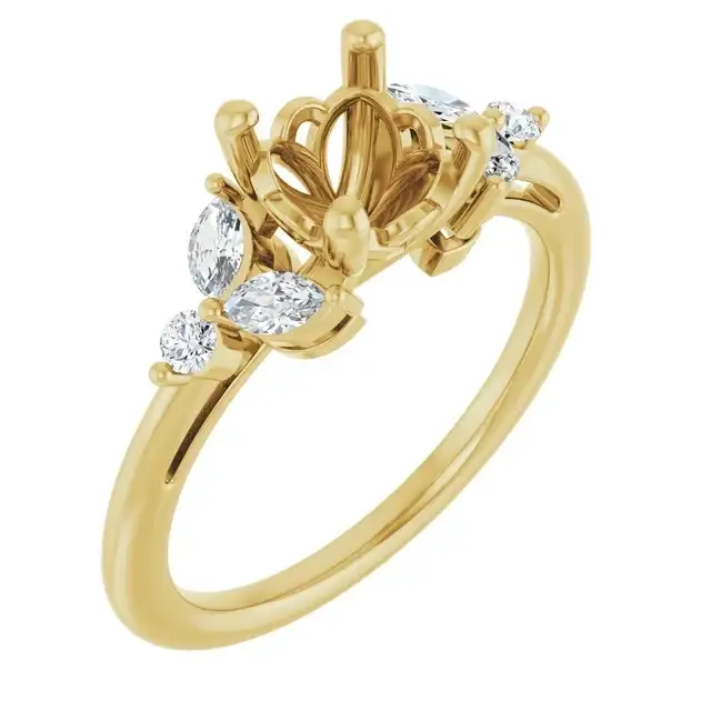 AURELIE Lab Grown Diamond Engagement Ring Setting for Cushion Stones - Image 4