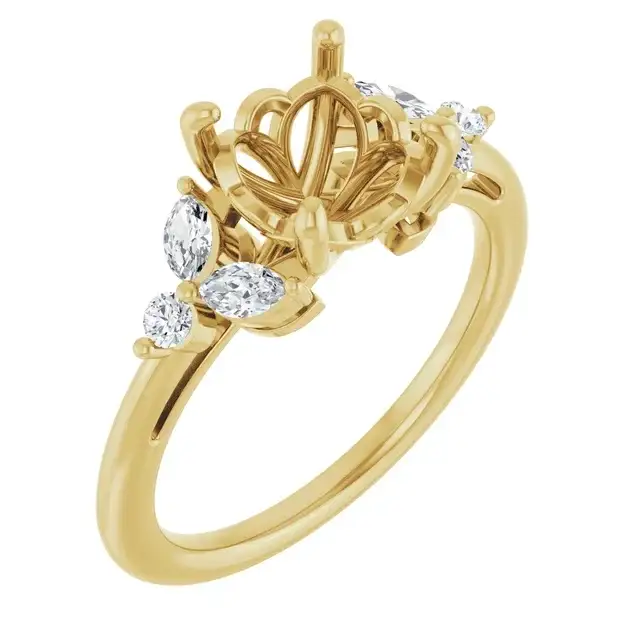 AURELIE Lab Grown Diamond Engagement Ring Setting for Round Stones - Image 4