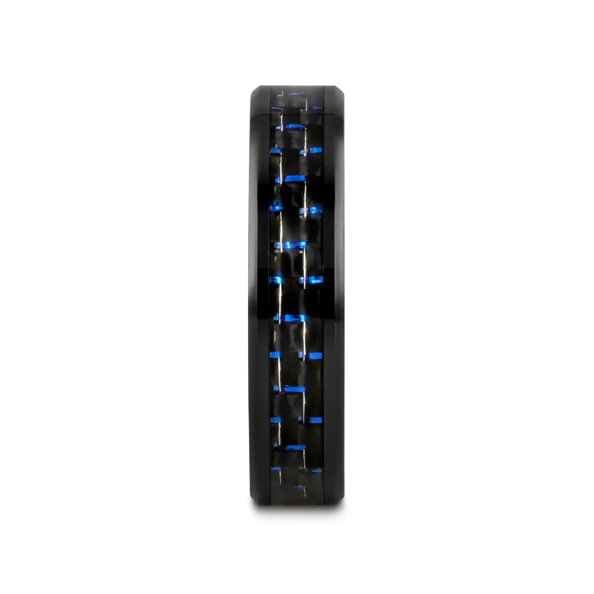 AVITUS Black Beveled Ceramic Ring with Blue & Black Carbon Fiber Inlay - 4mm - 10mm - Image 8