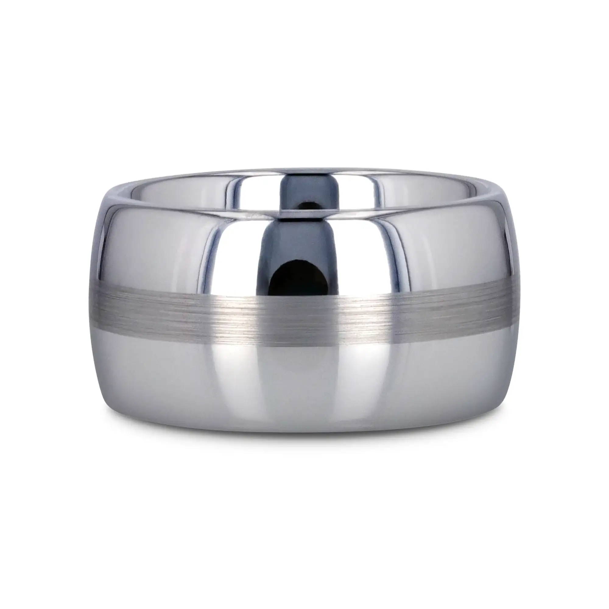 BELLATOR Domed with Brushed Stripe Tungsten Wedding Ring - 4mm to 12mm - Image 18